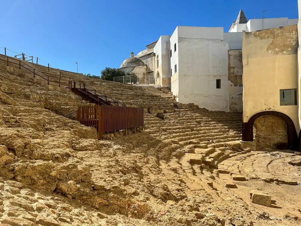 the ancient ruins of the Roman Theater in Cadiz which are still not completely reconstructed