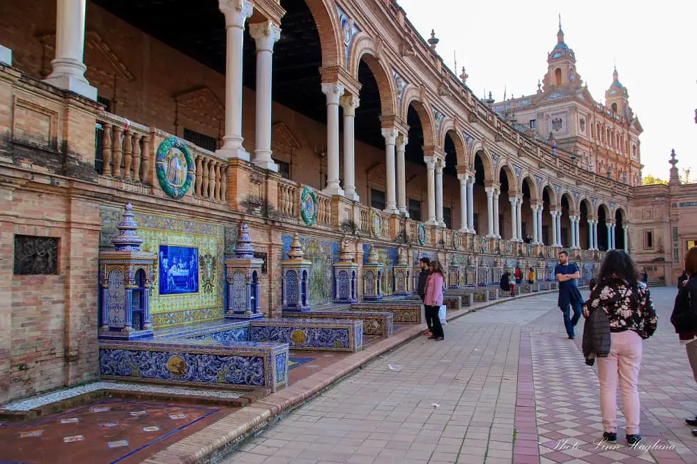 Winter in Seville Spain - Plaza de España