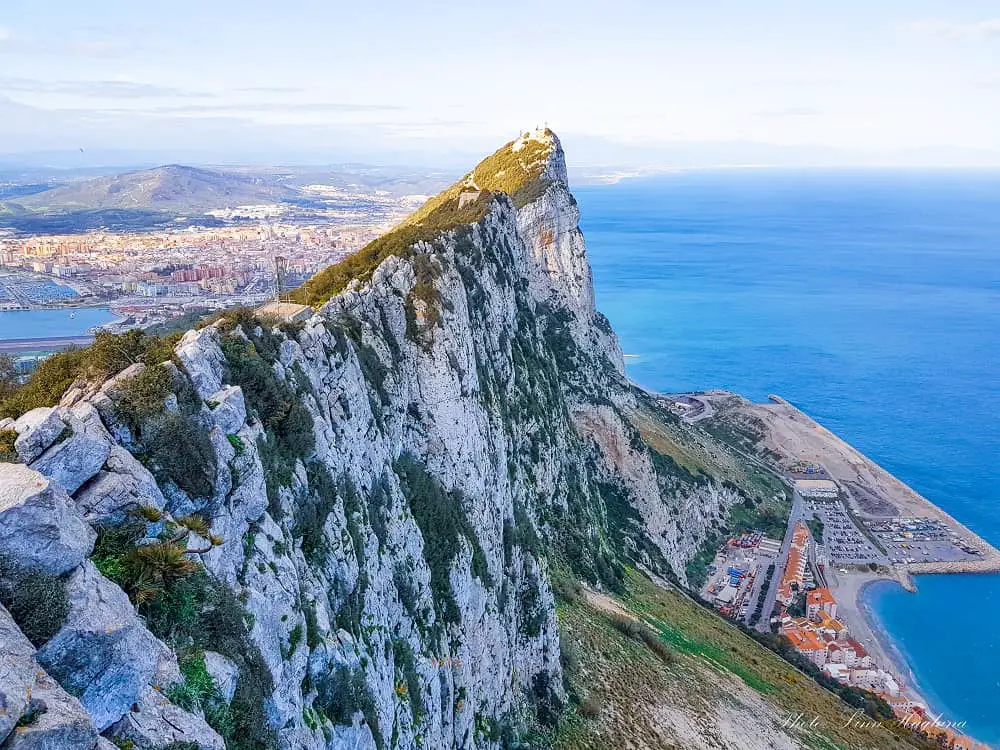 Gibraltar from Malaga in winter