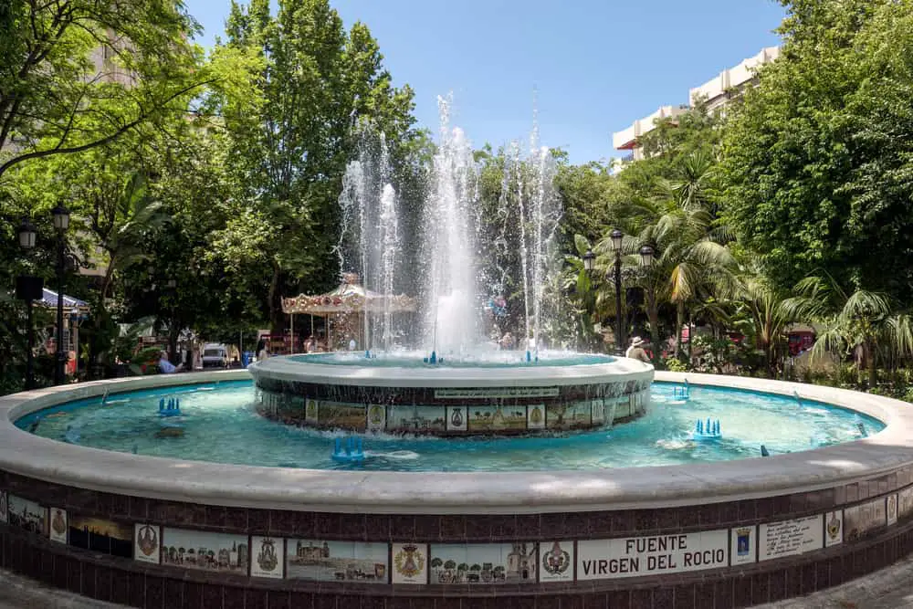 Fuente Virgen del Rocio in Marbella in the winter