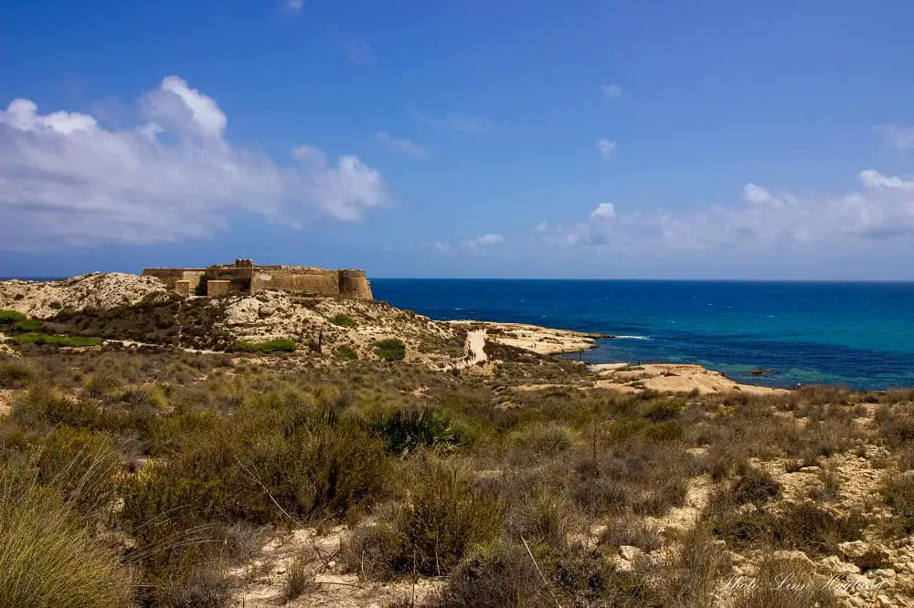 Castle of San Ramon on Playazo de Rodalquilar Andalucia