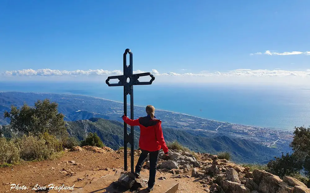 Me standing on the top of Cruz de Juanar Peak overlooking the coast of Marbella.