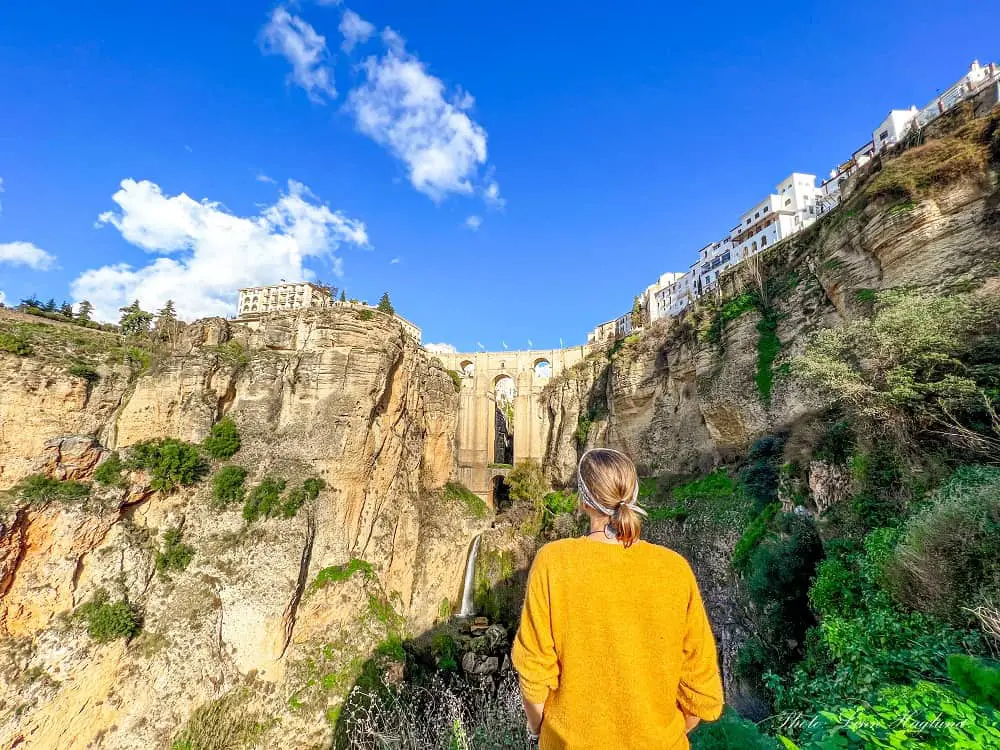 Me looking at the views of the New Bridge. This is a must see in Ronda Spain.