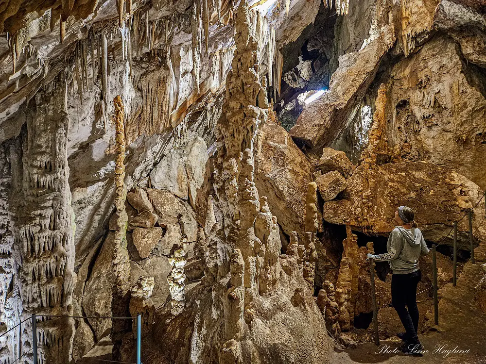 Me staring at the details inside Cueva de los Murcielagos Zuheros