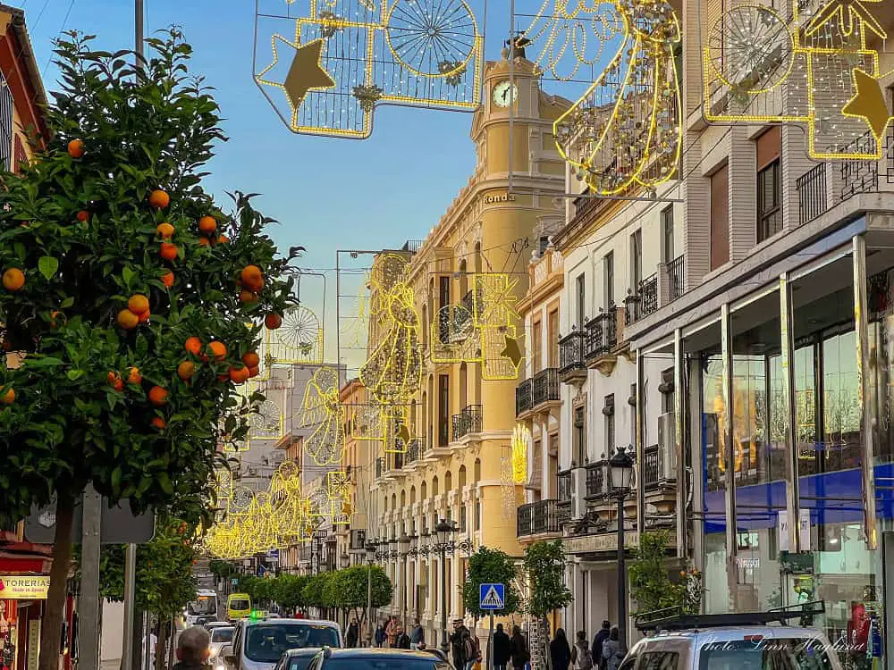 Shopping street in Ronda.