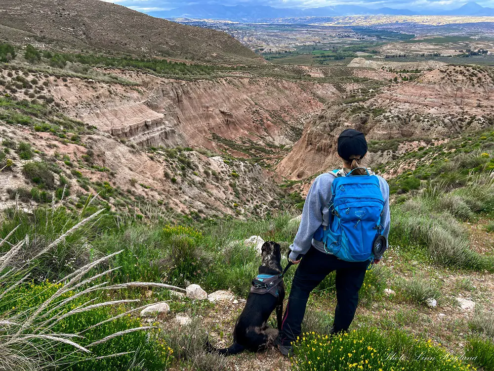 Hike to Falla de Baza - me and Atlas staring out on the beautiful Falla area.