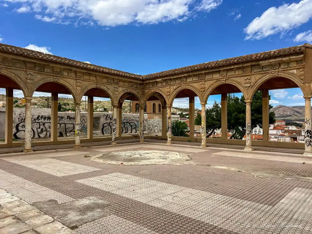 Arches of the Alcazaba de Baza which is one of the top tourist attractions in Baza Spain.