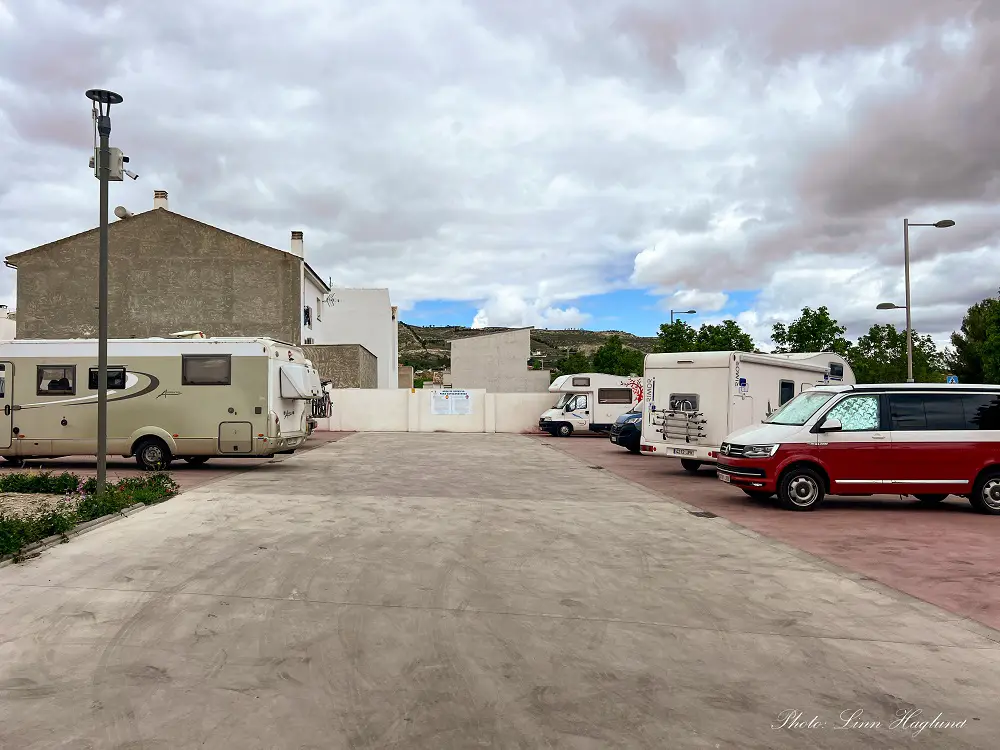 Parking for campervans in Baza.